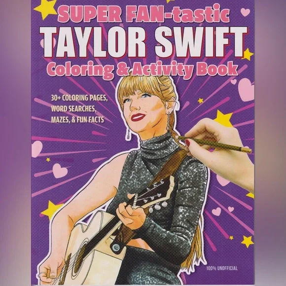 Taylor Swift Super Fan-tastic Coloring & Activity Book NEW - Picture 1 of 3